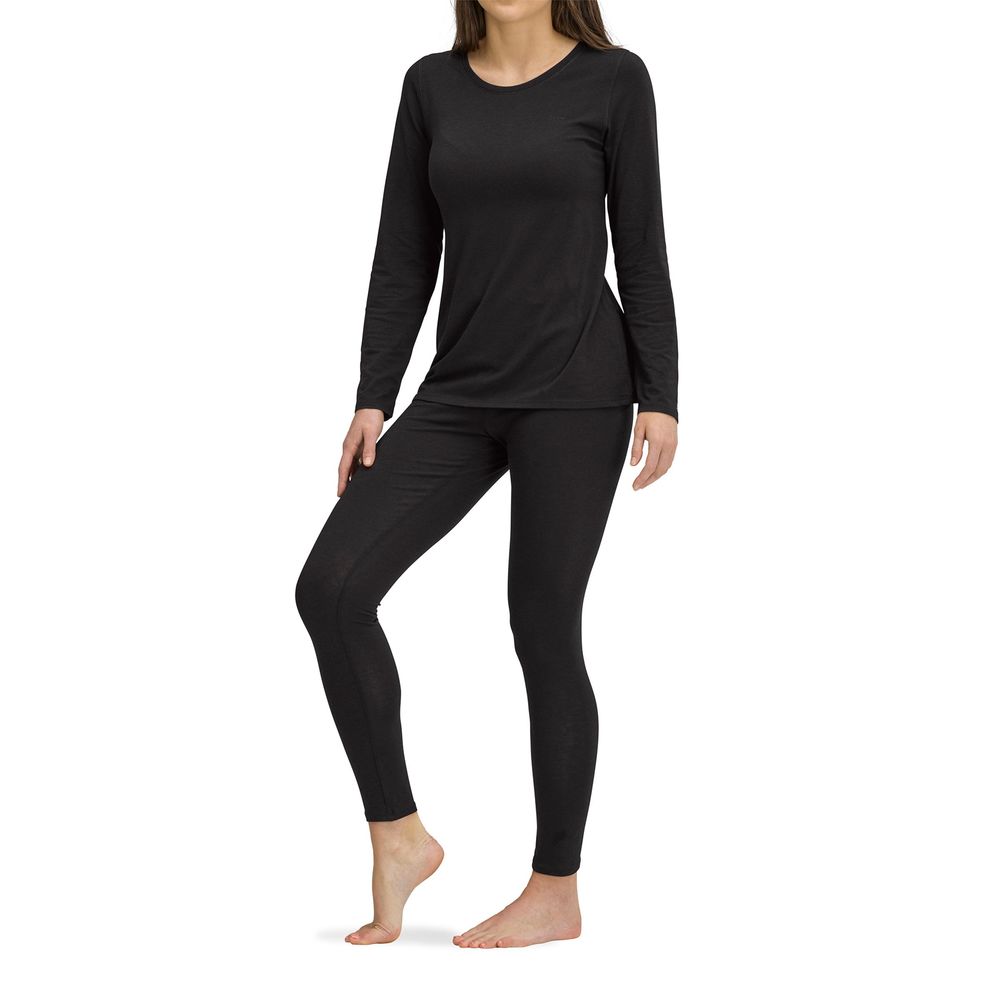 Hue Women's Solid Black Pj Legging Set With Cbd Black